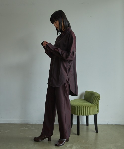 VACANCY（ヴァカンシー）の「SET UPタマムシストレートパンツ（その他パンツ・レディース・グリーン/ボルドー・FREE/MEDIUM/TALL）」の15枚目の写真