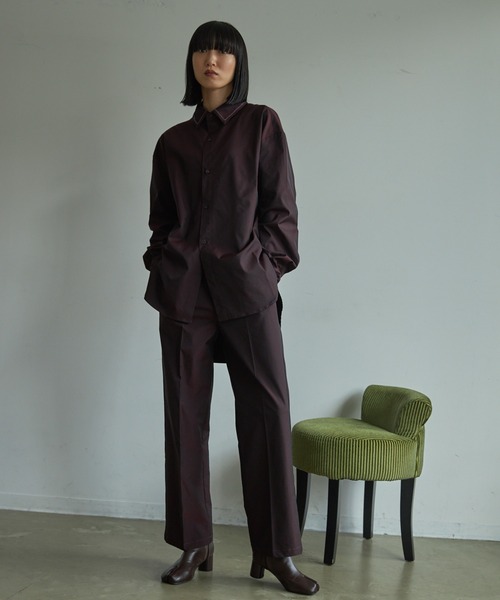 VACANCY（ヴァカンシー）の「SET UPタマムシストレートパンツ（その他パンツ・レディース・グリーン/ボルドー・FREE/MEDIUM/TALL）」の13枚目の写真