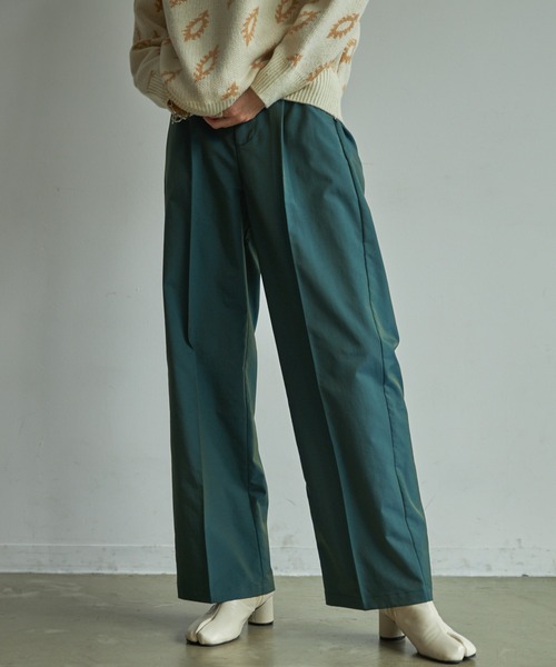 VACANCY（ヴァカンシー）の「SET UPタマムシストレートパンツ（その他パンツ・レディース・グリーン/ボルドー・FREE/MEDIUM/TALL）」の17枚目の写真