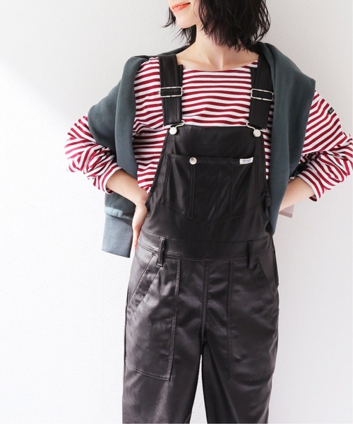 SLOBE IENA（スローブイエナ）の「【Wrangler/ラングラー】 SYNTHETIC LEATHER FLARE オーバーオール◆（サロペット/オーバーオール・レディース・ブラック・FREE）」の11枚目の写真