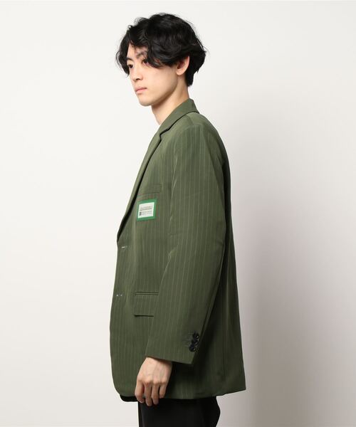 WESTBOY（ウエストボーイ）の「【WB ORIGINALS】2 Button Striped Single Tailored Jacket WO21W2OT12（テーラードジャケット・メンズ・グリーン/ブラック/ベージュ・M/L/XL）」の15枚目の写真