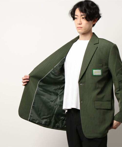 WESTBOY（ウエストボーイ）の「【WB ORIGINALS】2 Button Striped Single Tailored Jacket WO21W2OT12（テーラードジャケット・メンズ・グリーン/ブラック/ベージュ・M/L/XL）」の17枚目の写真