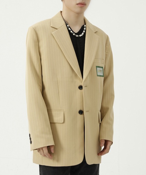 WESTBOY（ウエストボーイ）の「【WB ORIGINALS】2 Button Striped Single Tailored Jacket WO21W2OT12（テーラードジャケット・メンズ・グリーン/ブラック/ベージュ・M/L/XL）」の10枚目の写真