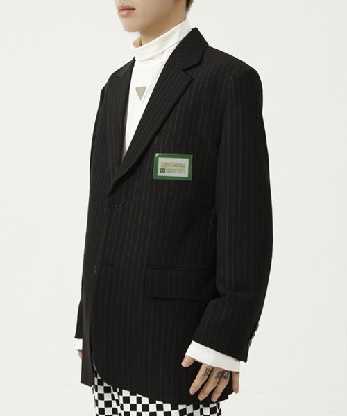 WESTBOY（ウエストボーイ）の「【WB ORIGINALS】2 Button Striped Single Tailored Jacket WO21W2OT12（テーラードジャケット・メンズ・グリーン/ブラック/ベージュ・M/L/XL）」の12枚目の写真