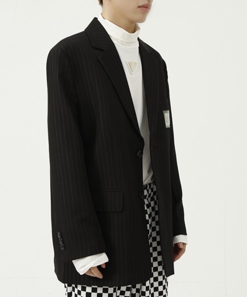 WESTBOY（ウエストボーイ）の「【WB ORIGINALS】2 Button Striped Single Tailored Jacket WO21W2OT12（テーラードジャケット・メンズ・グリーン/ブラック/ベージュ・M/L/XL）」の13枚目の写真