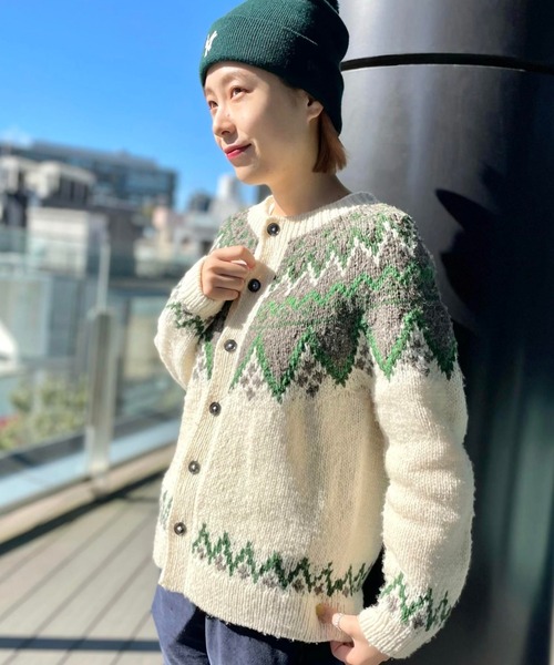 BEAMS BOY / ハンド ノルディック クルー カーディガンを使った人気 BEAMS BOY / ハンド ノルディック クルー カーディガンを使った人気