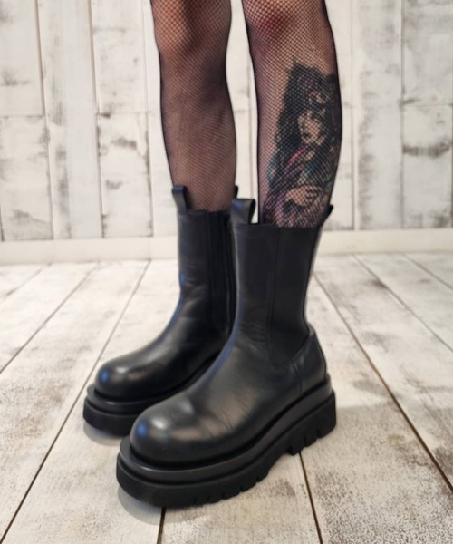 Jeffrey Campbell（ジェフリーキャンベル）の「ダブルソールサイドゴアブーツ（ブーツ・レディース・ブラック・38/39/37/36）」の5枚目の写真