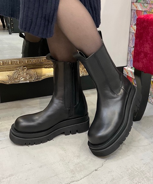 Jeffrey Campbell（ジェフリーキャンベル）の「ダブルソールサイドゴアブーツ（ブーツ・レディース・ブラック・38/39/37/36）」の7枚目の写真