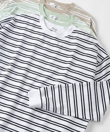 make a ray! | ビッグシルエット ヘビーウェイト ボーダー リブ長袖Tシャツ(Tシャツ/カットソー)