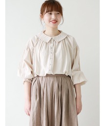 Samansa Mos2 | パウダーガーゼブラウス(シャツ/ブラウス)