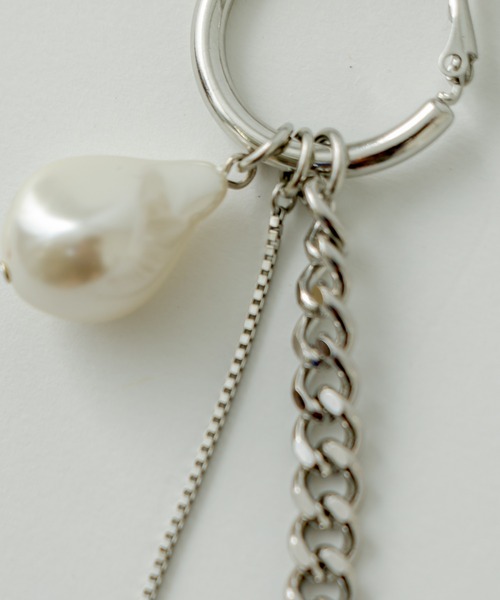 mystic（ミスティック）の「Lara バロックチェ-ンフープピアス（ピアス（両耳用）・レディース・シルバー・ONE SIZE）」の5枚目の写真