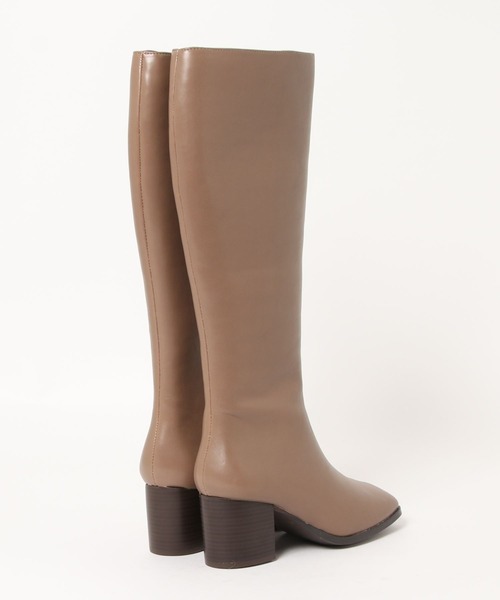 sesenta（セセンタ）の「【sesenta】スクエアトゥ ロングブーツ（6cmヒール）（ブーツ・レディース・ブラック/グレイッシュベージュ・LL/S/M/L）」の4枚目の写真