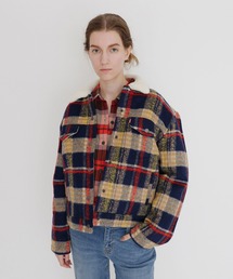 WOOL デニムジャケット PLAID