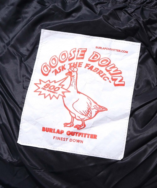 BURLAP OUTFITTER（バーラップアウトフィッター）の「BURLAP OUTFITTER/バーラップアウトフィッター SCALA PARKA ダウンジャケット コーデュラ 軽量 パッカブル（ダウンジャケット/コート・メンズ・オリーブ/ブラック・M/L）」の16枚目の写真