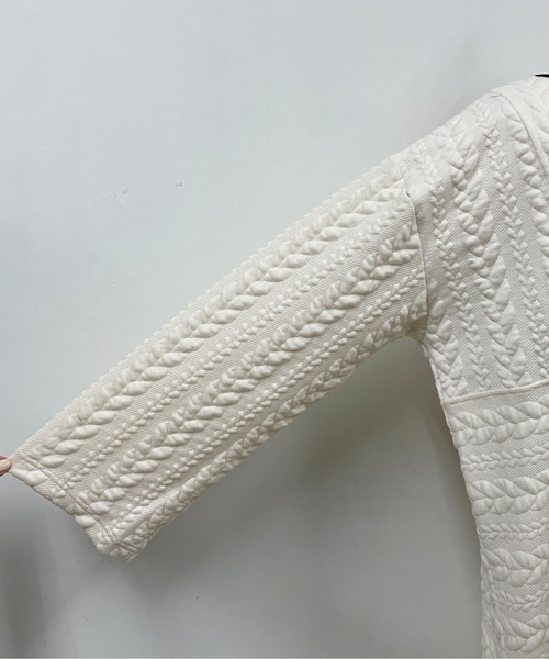 PICCIN（ピッチン）の「ケーブルキルトカフタンワンピース（ワンピース・レディース・ネイビー/オフホワイト・M/L）」の18枚目の写真