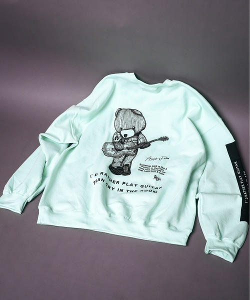 rovtski（ロフトスキー）の「AFYF GILDAN BODYDARK BEAR CREW SWEAT/ビッグシルエット ギルダンボディ ダークベアー クルーネックスウェット/トレーナー（スウェット・メンズ・ブラック系その他5/パープル系その他/ブラック系その他3/ブラック系その他2/ブラック系その他/マルーン/ブルー系その他/グリーン系その他/ホワイト系その他/ホワイト系その他2/ブラック系その他6/ホワイト系その他3/ブラック系その他7/ホワイト系その他4・FREE）」の11枚目の写真