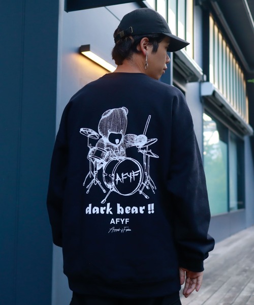 rovtski（ロフトスキー）の「AFYF GILDAN BODYDARK BEAR CREW SWEAT/ビッグシルエット ギルダンボディ ダークベアー クルーネックスウェット/トレーナー（スウェット・メンズ・ブラック系その他5/パープル系その他/ブラック系その他3/ブラック系その他2/ブラック系その他/マルーン/ブルー系その他/グリーン系その他/ホワイト系その他/ホワイト系その他2/ブラック系その他6/ホワイト系その他3/ブラック系その他7/ホワイト系その他4・FREE）」の10枚目の写真