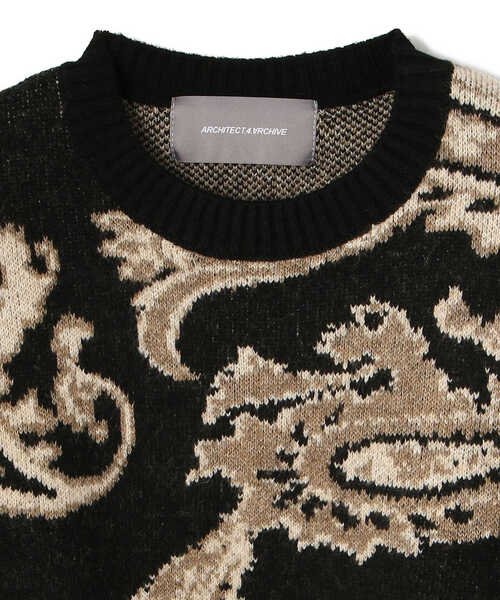 A4A(エーフォーエー)の「A4A/エーフォーエー/ペイズリーニット(ニット/セーター・メンズ・ブラック/ベージュ・FREE)」の14枚目の写真