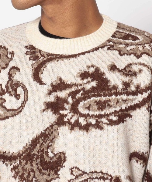 A4A(エーフォーエー)の「A4A/エーフォーエー/ペイズリーニット(ニット/セーター・メンズ・ブラック/ベージュ・FREE)」の21枚目の写真