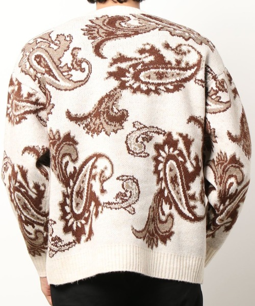 A4A(エーフォーエー)の「A4A/エーフォーエー/ペイズリーニット(ニット/セーター・メンズ・ブラック/ベージュ・FREE)」の4枚目の写真