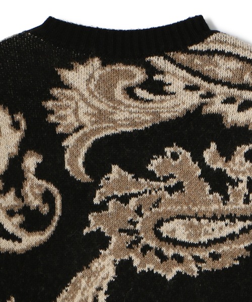 A4A(エーフォーエー)の「A4A/エーフォーエー/ペイズリーニット(ニット/セーター・メンズ・ブラック/ベージュ・FREE)」の7枚目の写真