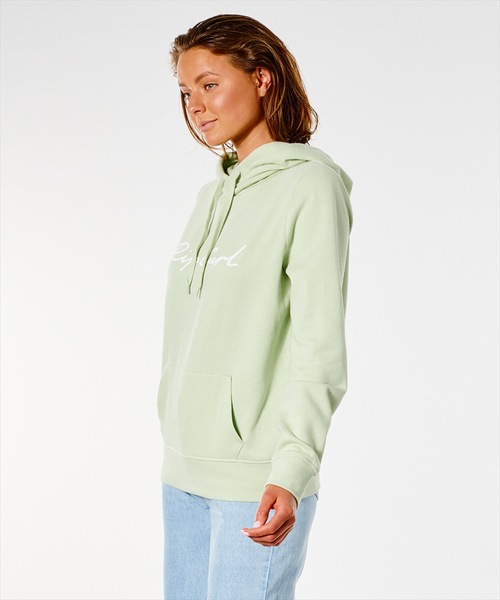 rip curl(リップカール)の「【RIPCURL / リップカール】SCRIPT STANDARD レディースフーディー ロゴスウェットパーカー(パーカー・レディース・セージグリーン/コーラル・SMALL/MEDIUM/LARGE)」の3枚目の写真