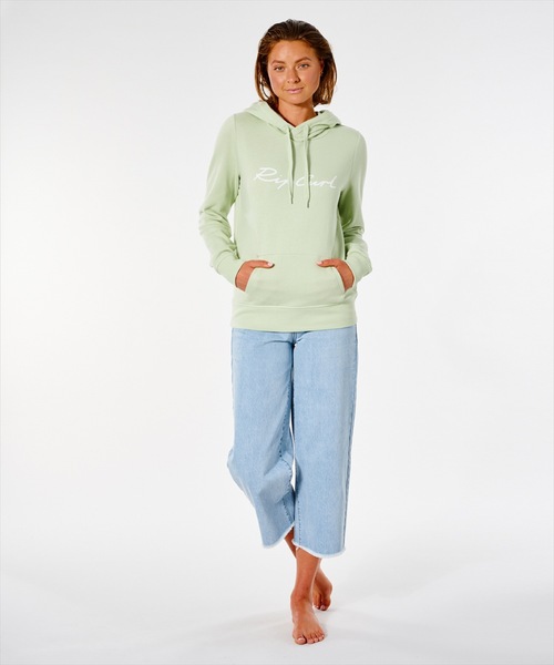 rip curl(リップカール)の「【RIPCURL / リップカール】SCRIPT STANDARD レディースフーディー ロゴスウェットパーカー(パーカー・レディース・セージグリーン/コーラル・SMALL/MEDIUM/LARGE)」の8枚目の写真