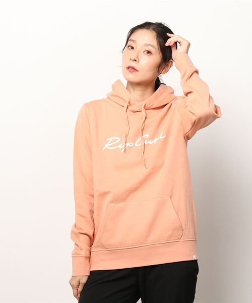 rip curl(リップカール)の「【RIPCURL / リップカール】SCRIPT STANDARD レディースフーディー ロゴスウェットパーカー(パーカー・レディース・セージグリーン/コーラル・SMALL/MEDIUM/LARGE)」の6枚目の写真