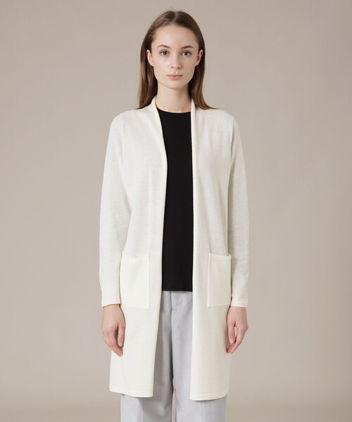 TUC ノーボタン ハイゲージ ロングカーディガン 紺 MaxMara STUDIO Max Mara Studio TUC ノーボタン ハイゲージ ロングカーディガン