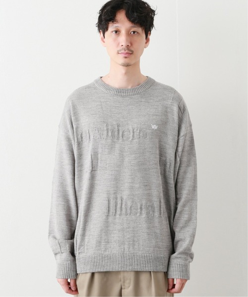 Liberaiders（リベレイダース）の「【Liberaiders / リベレイダース】JACQUARD LOGO CREWNECK ニット（ニット/セーター・メンズ・ライトブルー/グレー・MEDIUM/LARGE）」の5枚目の写真