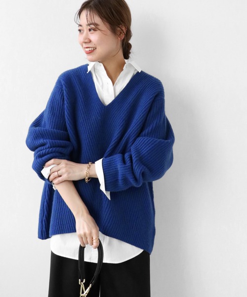 セール】ウールカシミヤVネックプルオーバー◇（ニット/セーター