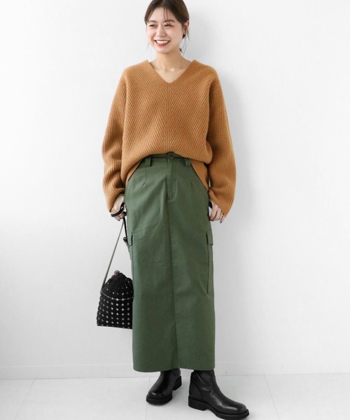 JOURNAL STANDARD relume(ジャーナルスタンダード レリューム)の「ウールカシミヤVネックプルオーバー◆(ニット/セーター・レディース・キャメル/ホワイト/ブルー・FREE)」の20枚目の写真