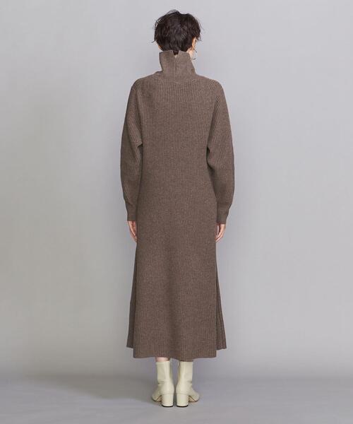 BEAUTY&YOUTH UNITED ARROWS(ビューティーアンドユースユナイテッドアローズ)の「BY タートルネック フレア ニットワンピース(ワンピース・レディース・モカ/ナチュラル・FREE)」の5枚目の写真