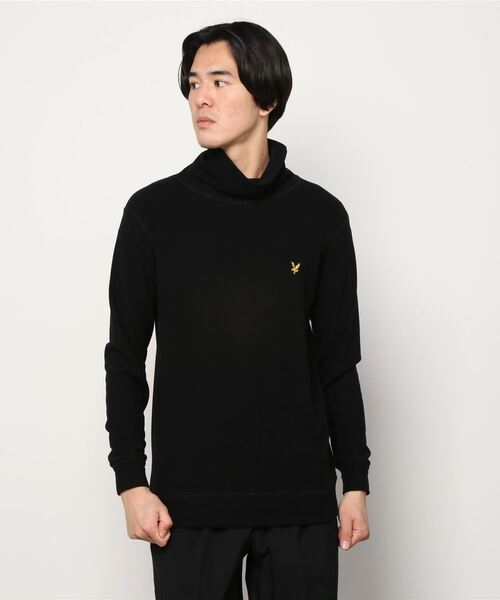 LYLE&SCOTT(ライルアンドスコット)の「XE MICRO FLEECE TURTLE(Tシャツ/カットソー・メンズ・ブラック・MEDIUM)」の1枚目の写真