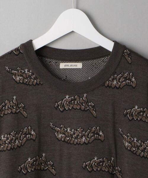 VAINL ARCHIVE(ヴァイナルアーカイブ)の「<VAINL ARCHIVE> URARA KNIT/ニット(ニット/セーター・メンズ・ブラウン/ダークグレー・M/L)」の4枚目の写真