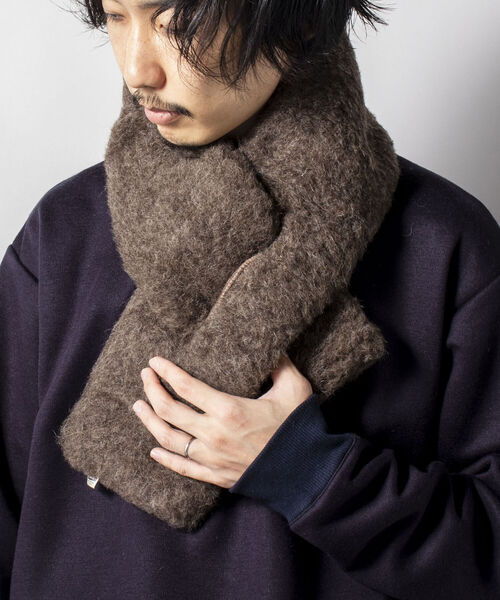 COLD BREAKER(コールドブレーカー)の「【COLDBREAKER/コールドブレーカー】Tubular Scarf 差し込みマフラー(マフラー・メンズ・ベージュ/チャコールグレー/ダークブラウン・FREE)」の12枚目の写真