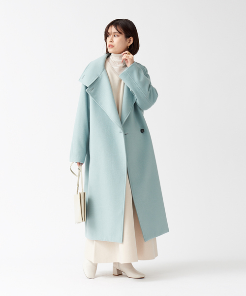 Rouge vif（ルージュヴィフ）の「テーラーラグランコート（チェスターコート・レディース・アイボリー/サックスブルー・36/38）」の3枚目の写真