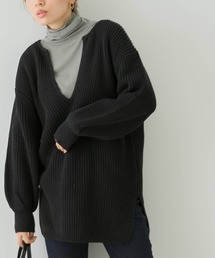URBAN RESEARCH Sonny Label | 深Vネックチュニックニットプルオーバー(ニット/セーター)