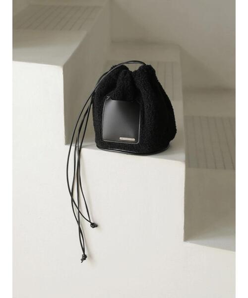 AMERICAN HOLIC（アメリカンホリック）の「ボアミニバック（ショルダーバッグ・レディース・アイボリー/ブラック/パープル・FREE）」の7枚目の写真