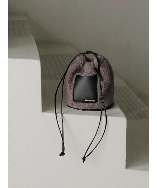 AMERICAN HOLIC（アメリカンホリック）の「ボアミニバック（ショルダーバッグ・レディース・アイボリー/ブラック/パープル・FREE）」の9枚目の写真