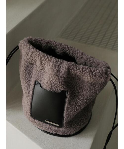 AMERICAN HOLIC（アメリカンホリック）の「ボアミニバック（ショルダーバッグ・レディース・アイボリー/ブラック/パープル・FREE）」の6枚目の写真