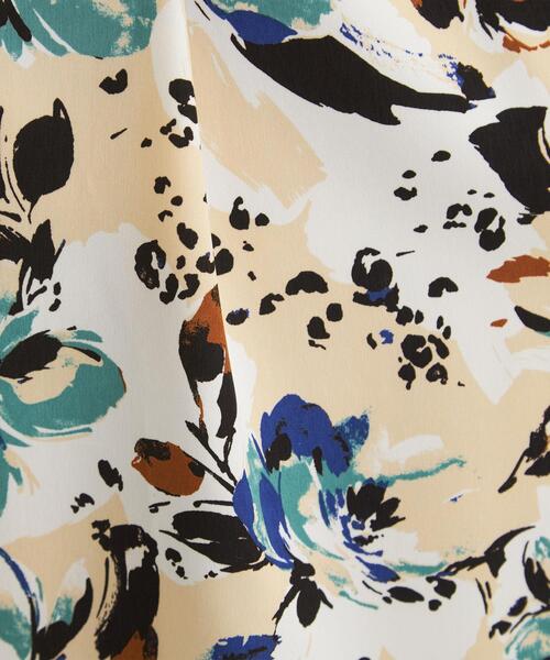 green label relaxing（グリーンレーベルリラクシング）の「フラワープリント ロング フレア スカート（スカート・レディース・ベージュ/ネイビー・38/36）」の13枚目の写真