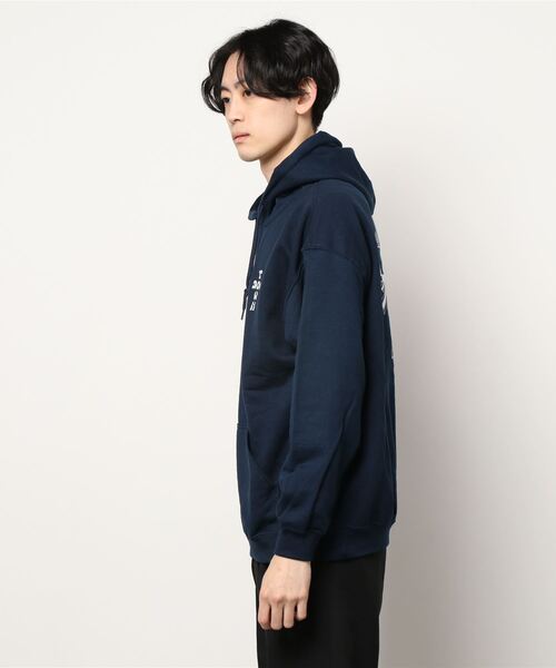 DOGTOWN（ドッグタウン）の「CROSS LOGO HOODIE SWEAT PARKA/DOGTOWN(ドッグタウン）バックプリントプルオーバーパーカー（パーカー・メンズ・ネイビー/ホワイト×ブラック/ブラック×ホワイト・MEDIUM/LARGE/X-LARGE）」の4枚目の写真