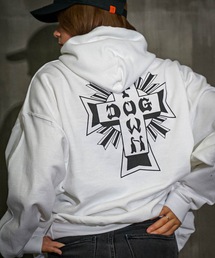 DOGTOWN | CROSS LOGO HOODIE SWEAT PARKA/DOGTOWN(ドッグタウン）バックプリントプルオーバーパーカー(パーカー)