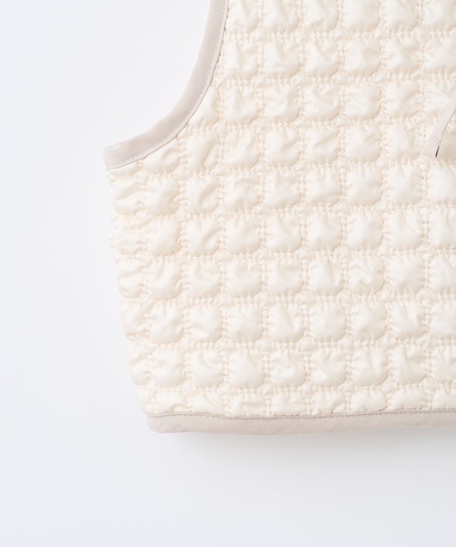 CIAOPANIC（チャオパニック）の「キルティングショートベスト（ベスト・レディース・ホワイト/ブラック・FREE）」の6枚目の写真