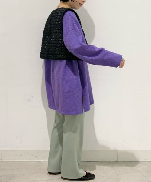 CIAOPANIC（チャオパニック）の「キルティングショートベスト（ベスト・レディース・ホワイト/ブラック・FREE）」の12枚目の写真