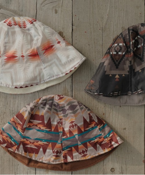 PENDLETON(ペンドルトン)の「【PENDLETON × YURIE / ペンドルトン × ユリエ 】 REVERSIBLE SAUNA HAT リバーシブル サウナ ハット 収納ポーチ(ハット・メンズ・ブラウン/グレー/オフホワイト・FREE)」の7枚目の写真