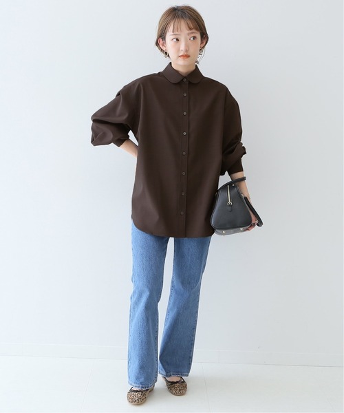 SLOBE IENA（スローブイエナ）の「ラウンドカラーオーバーシャツ