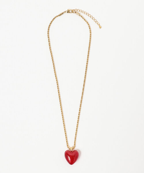 Ray BEAMS（レイビームス）の「Ray BEAMS / デッドストック ガラス ハート ネックレス（ネックレス・レディース・グリーン/レッド・ONE SIZE）」の4枚目の写真