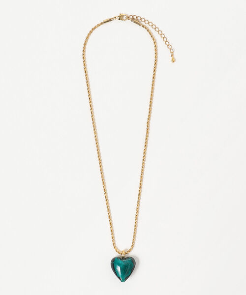 Ray BEAMS（レイビームス）の「Ray BEAMS / デッドストック ガラス ハート ネックレス（ネックレス・レディース・グリーン/レッド・ONE SIZE）」の5枚目の写真